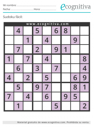 ecognitiva sudoku marzo 22