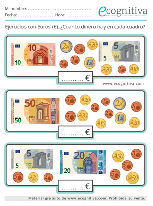 ejercicios de dinero en euros
