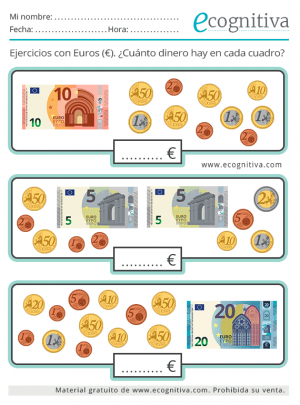 monedas y billetes de euro
