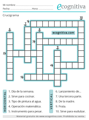 imprimir crossword
