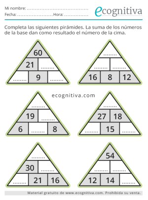 ejercicios ecognitiva septiembre 24