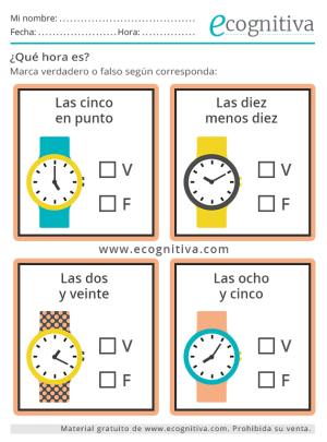 ecognitiva horas marzo 25