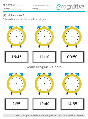 ejercicios relojes mayores junio 2025