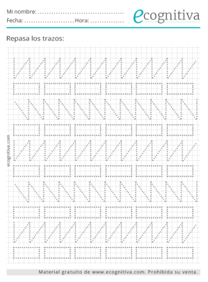 ejercicio de trazos rectos en sierra