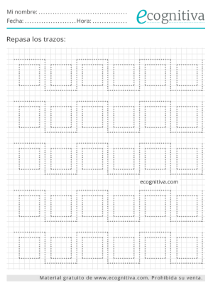 ejercicios de trazo con cuadrícula