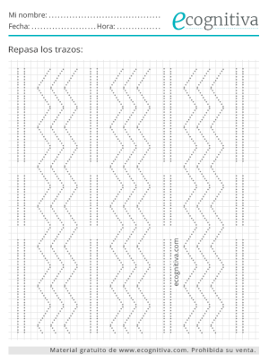 ejercicio trazos verticales