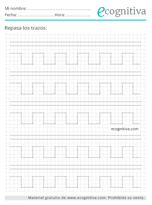 grafomotricidad trazos horizontales