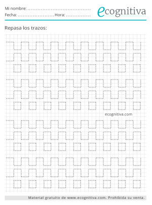 grafomotricidad trazos rectos para repasar