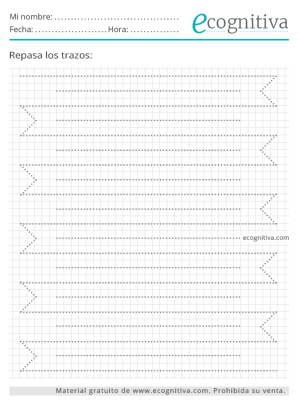 trazos horizontales para repasar