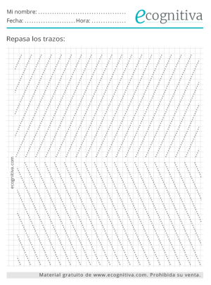 trazos rectos oblicuos