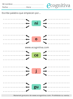 ejercicios de lenguaje octubre 2025