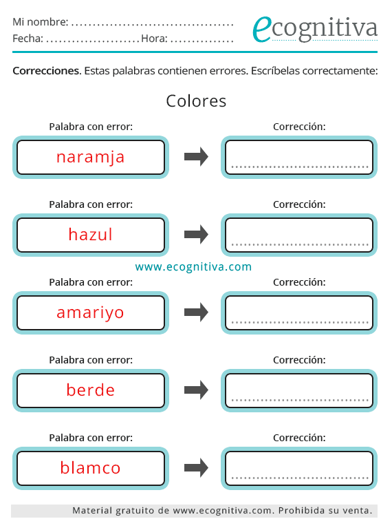 correccion de palabras