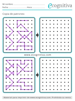 actividades cognitivas de copia de patrones