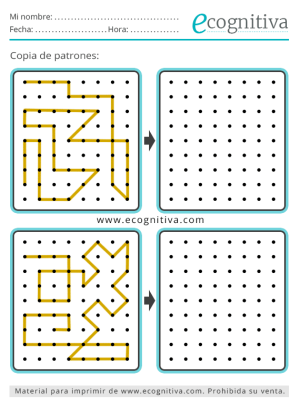 deterioro cognitivo adultos ejercicio de copia