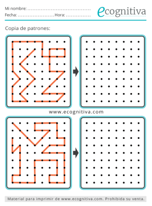 reticula de puntos ejercicio de atencion